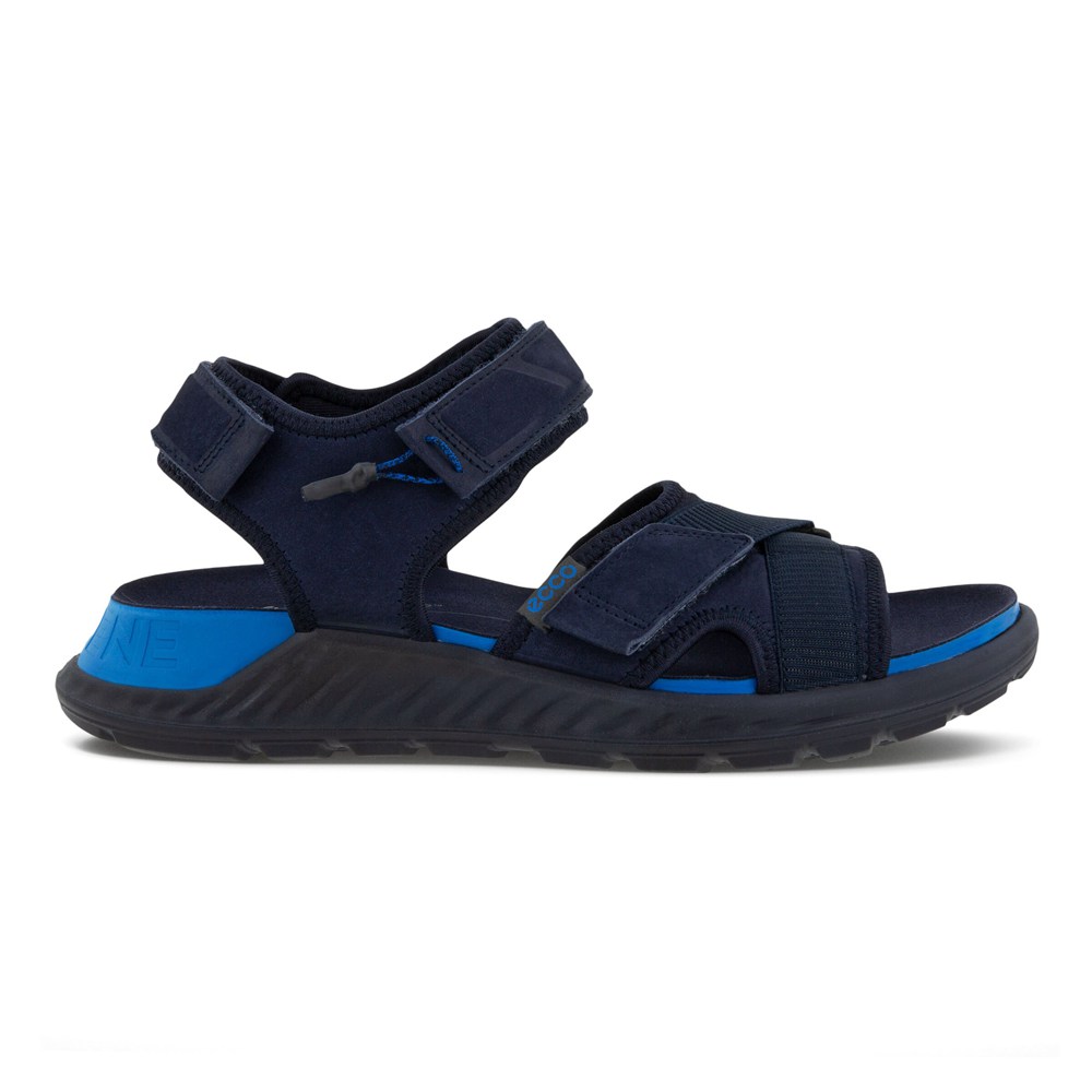 ECCO Mens Sandals Navy - Exowrap 3S Velcro - WRF-241857